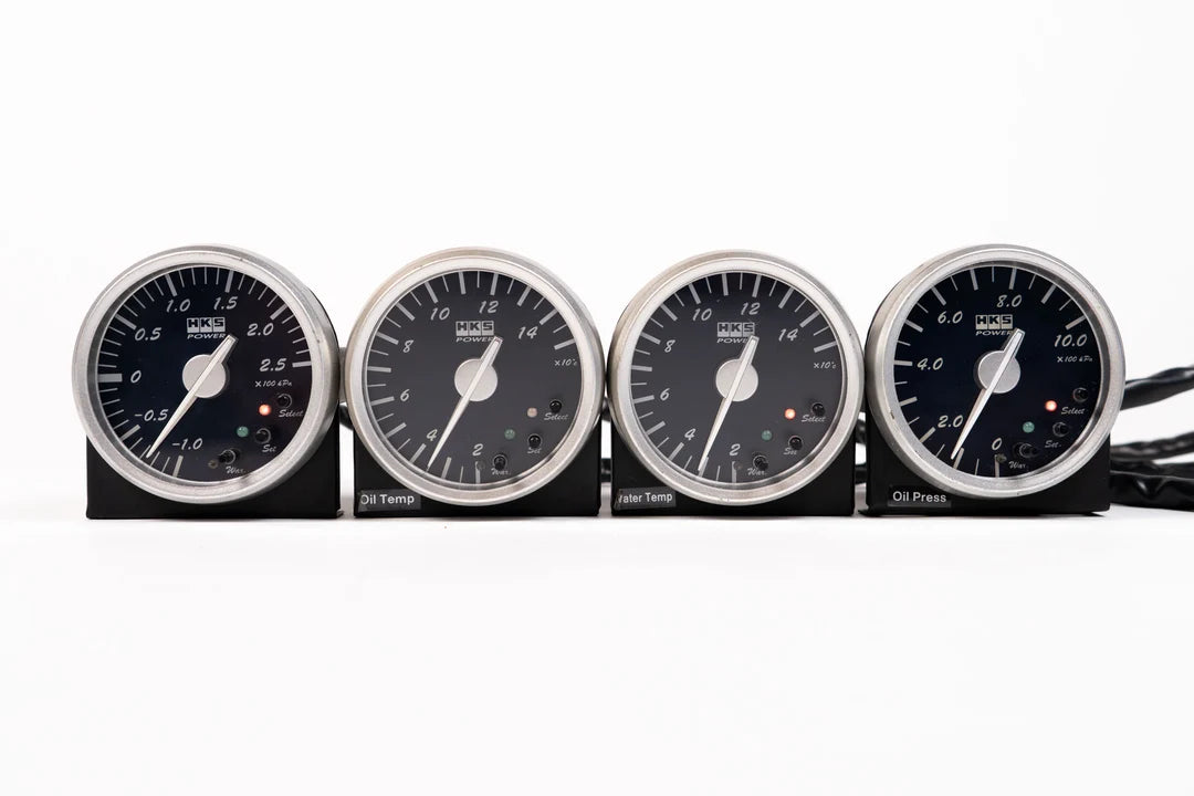 HKS ダイレクトブライトメーター 60mm / ネイビー 4連メーターセット